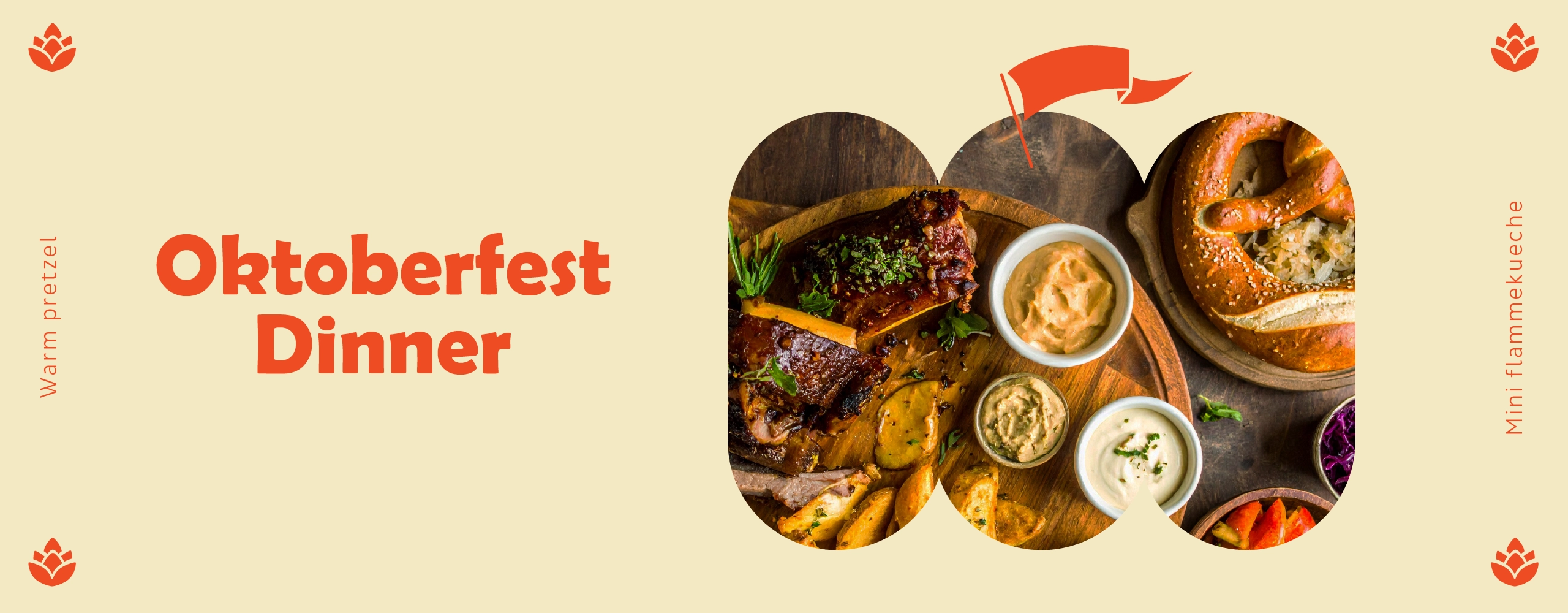 souper Oktoberfest à Bromont avec repas quatre services, bière et ambiance festive bavaroise.