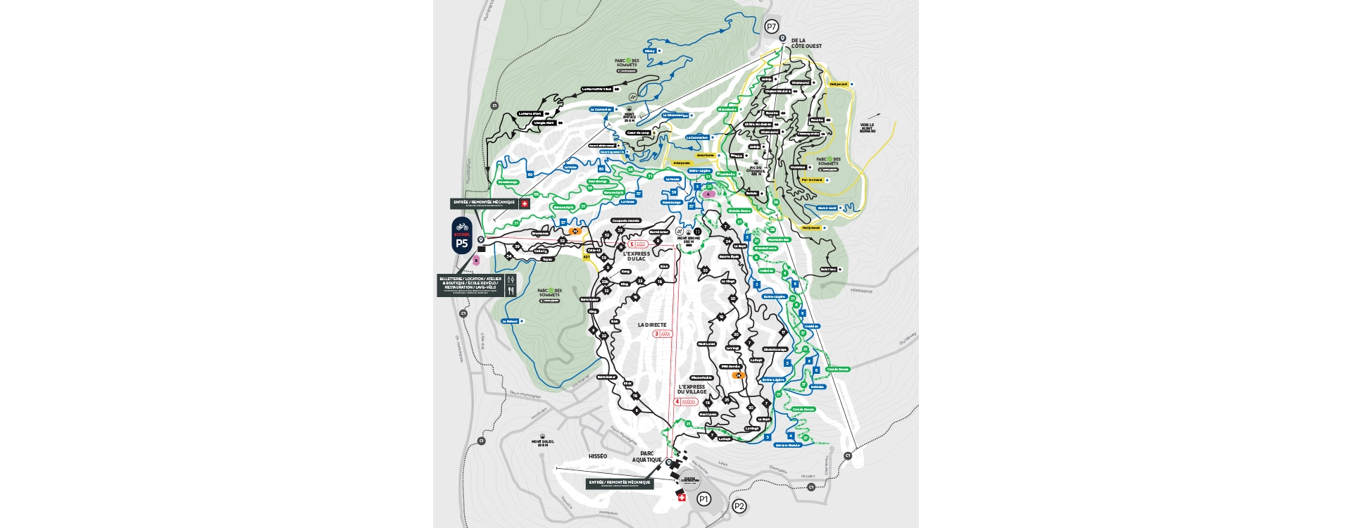 carte sentiers vélo montagne