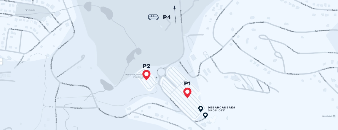 IMG-Stationnement-P1 Stationnement P1 versant principal Bromont, montagne d'expériences