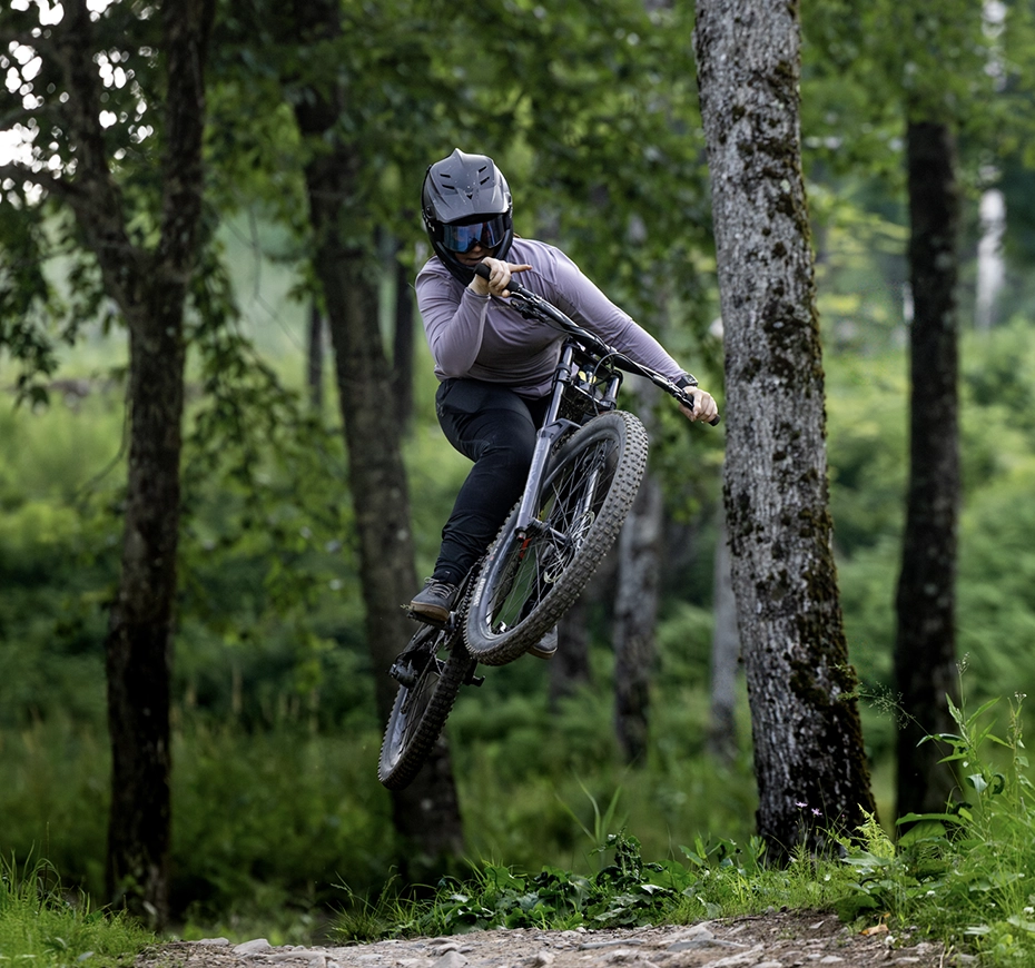 Mountain biking with chairlift
