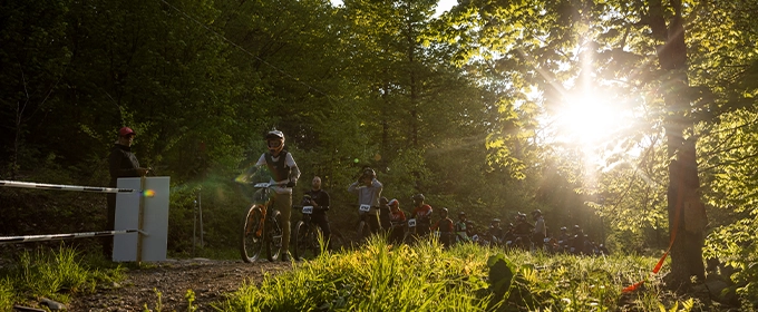 mountain bike with chairlift