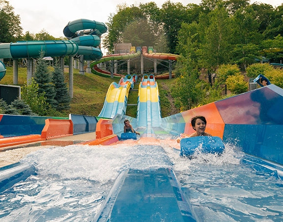 water park slide bromont eastern township family activity
