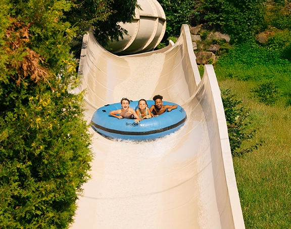 water park slide bromont eastern township family activity