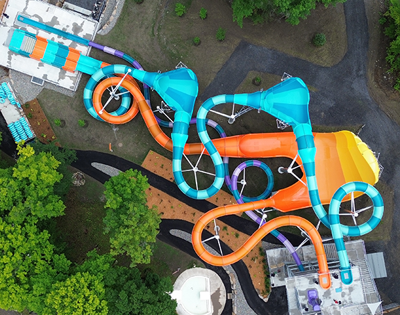 High thrill water slides Bromont