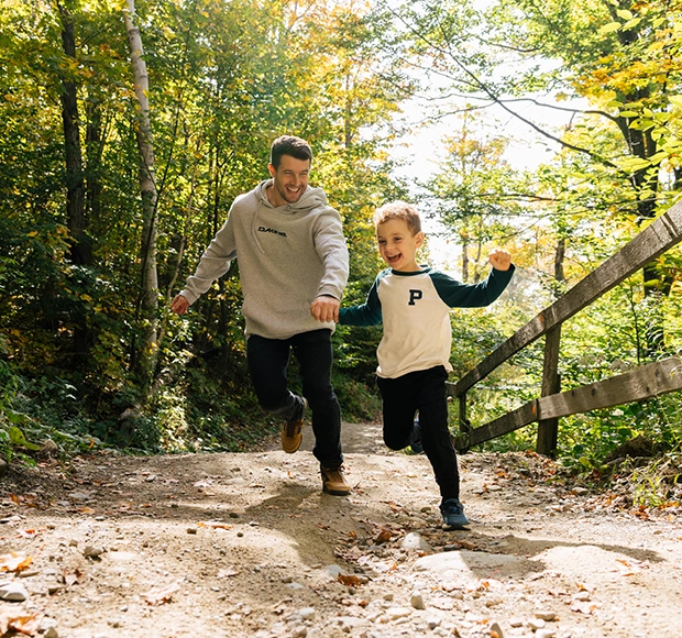 Hiking in familly Bromont